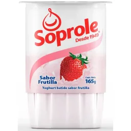 Yoghurt Soprole Batido (Vainilla, Frutilla, Frambuesa, Platano, Damasco)