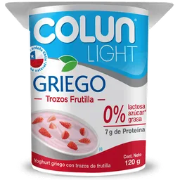 YOGHURT GRIEGO LIGHT COLUN (BERRIES, PAPAYA, FRUTILLA)